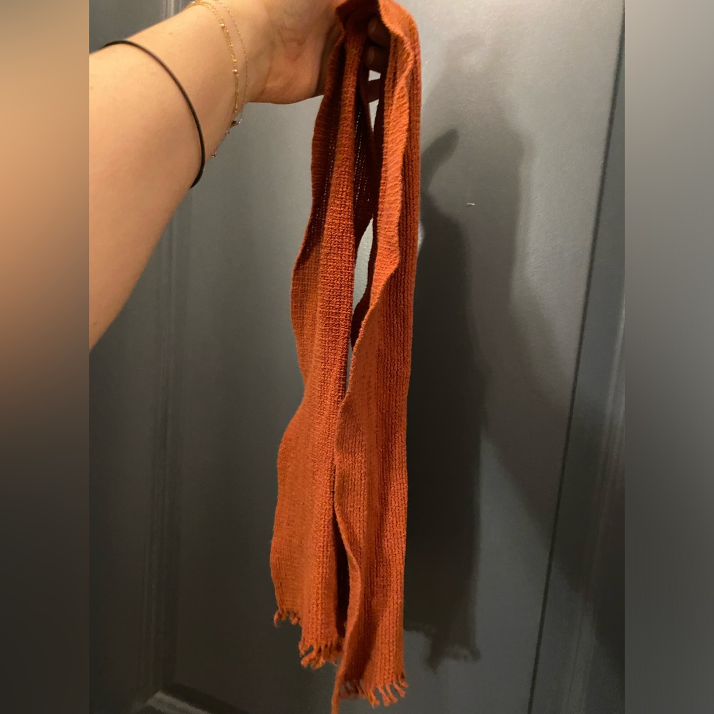 OrangeTerracotta Colored Short Scarf